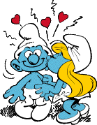 Swedish name: Smurfan kysser smurf