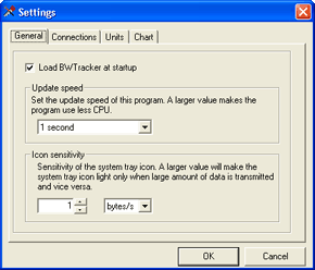 Settings dialog tab 1